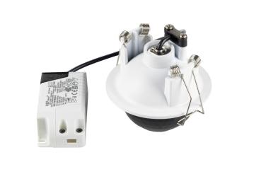 DYSKO, Deckeneinbauleuchte, rund, PHASE, 2700K, 6.4 W, 36°, weiß / schwarz