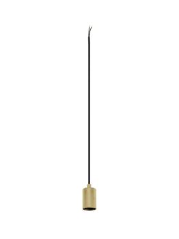 FITU PD, E27, ribbed, Pendelleuchte, Pendellänge 500 cm, offenes Kabelende, 1 x max. 15 W, gold