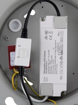 Preview: PANEL 60, Deckenaufbauleuchte, rund, PHASE, 3000/4000K, 29 W, 90°, grau