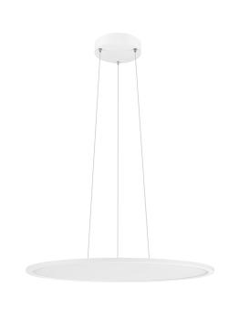 Preview: PANEL 60, Pendelleuchte, rund, DALI, Pendellänge 200 cm, 3000/4000K, 90°, weiß