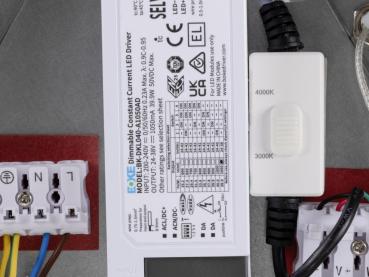 Preview: PANEL 60, Pendelleuchte, rund, DALI, Pendellänge 200 cm, 3000/4000K, 90°, grau