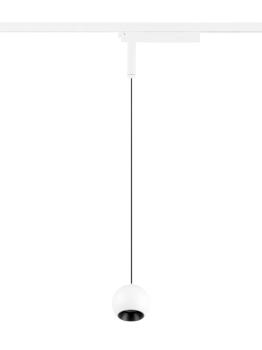 Preview: LIGHT EYE® 2.0, 1~ Pendelleuchte, Pendellänge 200 cm, 3000 K, 30°,, weiß / schwarz