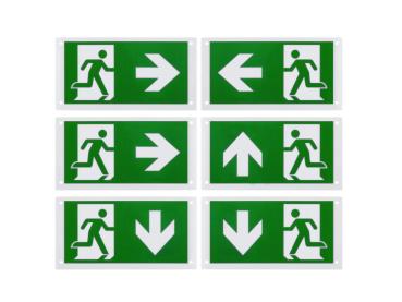 P-LIGHT, 6er Set, Piktogrammfolie, B: 15.5 H : 30 cm, grün