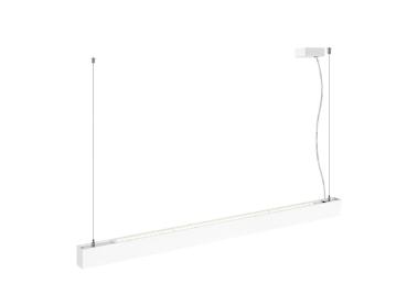 Preview: GLENOS® PRO, Pendelleuchte, 1,2m, DALI, UGR16, Pendellänge 210 cm, 4000K, 75°, weiß / schwarz