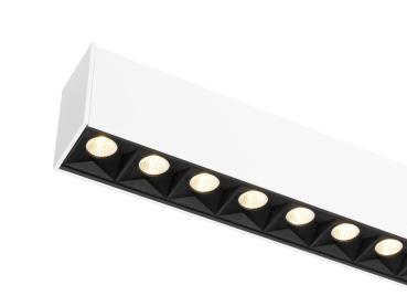 Preview: GLENOS® PRO, Pendelleuchte, 1,5m, DALI, UGR16, Pendellänge 210 cm, 3000K, 75°, weiß / schwarz