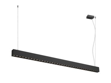 GLENOS® PRO, Pendelleuchte, 1,5m, DALI, UGR16, Pendellänge 210 cm, 3000K, 75°, schwarz