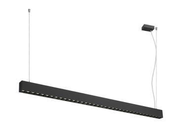 GLENOS® PRO, Pendelleuchte, 1,5m, DALI, UGR16, Pendellänge 210 cm, 4000K, 75°, schwarz