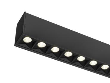 Preview: GLENOS® PRO, Deckenaufbauleuchte, 1,2m, DALI, UGR19, 4000K, 30 W, 75°, schwarz