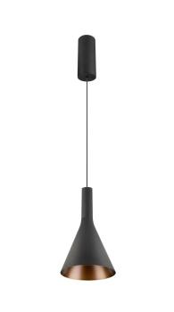 Preview: LALU® SET, Pendelleuchte, LED Base, CONE 15, PHASE, Pendellänge 200 cm, 2700/3000 K, 40°, schwarz
