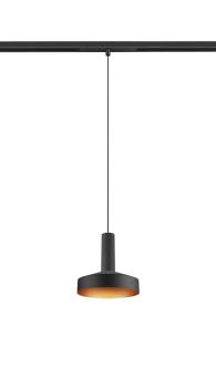 LALU® SET, 48V Pendelleuchte, LED Base, PLATE 15, DALI, Pendellänge 200 cm, 2700/3000K, 40°, schwarz