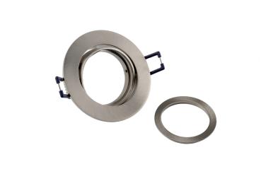 Preview: Einbaustrahler - Samsola, Round, gebürstet, Silber