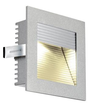Preview: FRAME CURVE, Einbauleuchte, LED, 3000 K, eckig, silbergrau, inkl. Blattfedern