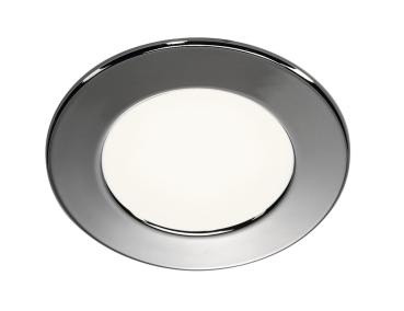 DL 126, Einbauleuchte, LED SMD, 3000 K, rund, chrom, max. 3 W, inkl. Blattfedern