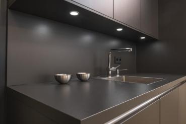 Preview: DL 126, Einbauleuchte, LED, 3000 K, rund, metall gebürstet, 2,8 W, inkl. Blattfedern