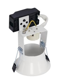 Preview: HORN 1, Einbauleuchte, QPAR51, einflammig, rund, weiß matt, max. 50 W, inkl. Clipfedern