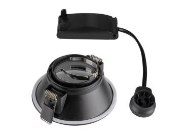 Preview: HORN, Einbauleuchte, QPAR51, rund, schwarz matt, max. 25 W, inkl. Clipfedern