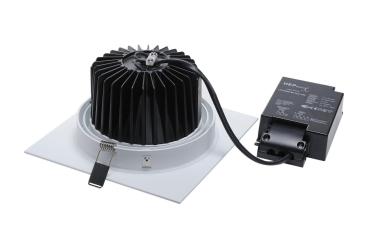 Preview: NEW TRIA 150, Einbauleuchte, einflammig, LED, 2700 K, eckig, weiß, 30°, 29 W, inkl. Treiber, Clipfedern