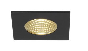 PATTA-I, Einbauleuchte, LED, 3000 K, eckig, schwarz matt, 38°, inkl. Treiber