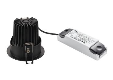 Preview: H-LIGHT 1, Einbauleuchte, LED, 2700 K, rund, schwarz, 20°, 11,5 W, inkl. Treiber, Clipfeder