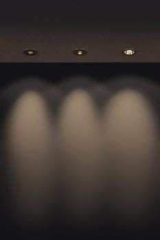 Preview: H-LIGHT 1, Einbauleuchte, LED, 2700 K, rund, schwarz, 20°, 11,5 W, inkl. Treiber, Clipfeder