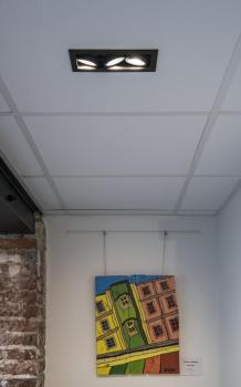 KADUX, Einbauleuchte, dreiflammig, LED, 3000 K, rechteckig, schwarz matt, 38°, 22 W, inkl. Treiber