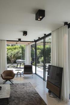 KARDAMOD, Deckenleuchte, zweiflammig, QPAR111, rechteckig, schwarz matt, max. 150 W