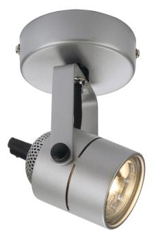 SPOT 79, Wand- und Deckenleuchte, QPAR51, rund, silbergrau, 230V, max. 50 W