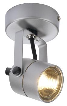 Preview: SPOT 79, Wand- und Deckenleuchte, QPAR51, rund, silbergrau, 230V, max. 50 W
