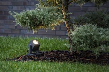 Preview: CUBIX, Outdoor Standleuchte, einflammig, QPAR51, IP44, eckig, anthrazit, Energiesparleuchte, max. 25 W