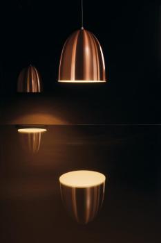 PARA CONE 30, Pendelleuchte, TC-(D,H,T,Q)SE, rund, kupferfarben gebürstet, Ø 30 cm, max. 60 W