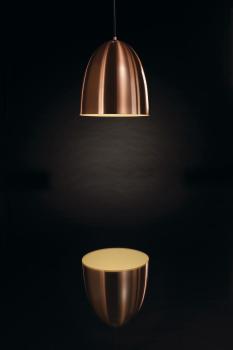 PARA CONE 30, Pendelleuchte, TC-(D,H,T,Q)SE, rund, kupferfarben gebürstet, Ø 30 cm, max. 60 W