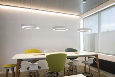 Preview: MEDO RING 60, Pendelleuchte, LED, weiß, Ø 60 cm, inkl. LED-Treiber