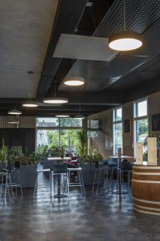 Preview: MEDO 60, Deckenleuchte, LED, 3000 K, rund, silbergrau, Ø 60 cm, zur Pendelleuchte umrüstbar, 38 W