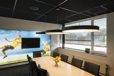 MEDO 90, Deckenleuchte, LED, 3000 K, rund, schwarz, Ø 90 cm, zur Pendelleuchte umrüstbar, 120 W