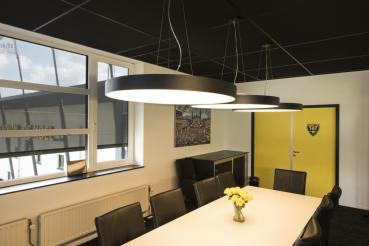 MEDO 90, Deckenleuchte, LED, 3000 K, rund, schwarz, Ø 90 cm, zur Pendelleuchte umrüstbar, 120 W