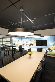 MEDO 90, Deckenleuchte, LED, 3000 K, rund, schwarz, Ø 90 cm, zur Pendelleuchte umrüstbar, 120 W