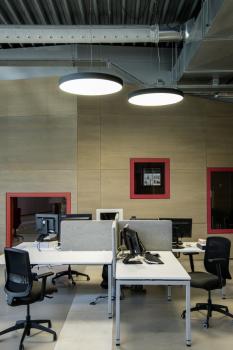 MEDO 90, Deckenleuchte, LED, 3000 K, rund, schwarz, Ø 90 cm, zur Pendelleuchte umrüstbar, 120 W