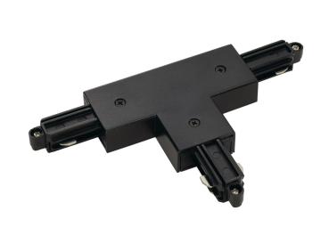 T-Verbinder, für 1-Phasen HV-Stromschiene, Aufbauversion, Erde außen, links, schwarz