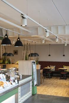 PENDELLEUCHTENADAPTER, für Hochvolt 1Phasen-Aufbauschiene, weiß, inkl. Zugentlastung und Gewindestück