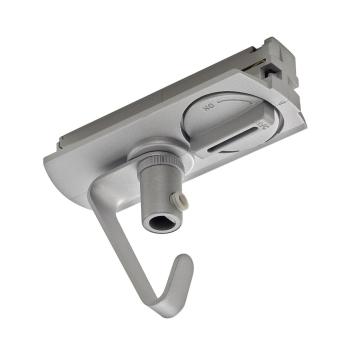 Preview: ADAPTER, für Hochvolt-Stromschiene 1Phasen, silber, elektrisch, mit Haken