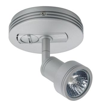 Preview: DECKENROSETTE, für Hochvolt 1Phasen-Aufbauschiene, silbergrau