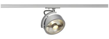 Preview: KALU TRACK, Spot für Hochvolt-Stromschiene 1Phasen, QPAR111, silbergrau, inkl.1Phasen-Adapter