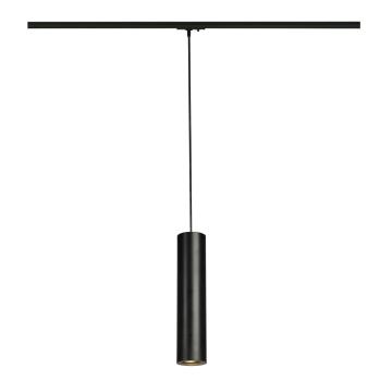 ENOLA B, Pendelleuchte für Hochvolt-Stromschiene 1Phasen, QPAR51, schwarz, max. 50 W, inkl. 1Phasen-Adapter schwarz