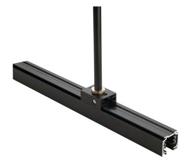 Preview: PENDELCLIP, für EUTRAC Hochvolt 3Phasen-Aufbauschiene, schwarz, M13 Gewinde