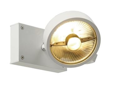 Preview: KALU, Wand- und Deckenleuchte, einflammig, QPAR111, rund, weiß matt, max. 75 W