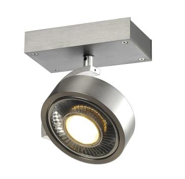 Preview: KALU, Wand- und Deckenleuchte, einflammig, QPAR111, rund, aluminium gebürstet, max. 75 W