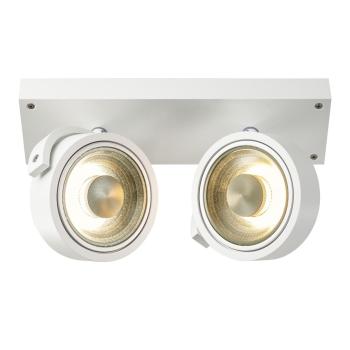 Preview: KALU, Wand- und Deckenleuchte, zweiflammig, QPAR111, rund, weiß matt, max. 150 W