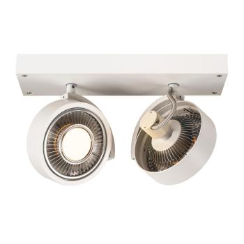 KALU, Wand- und Deckenleuchte, zweiflammig, QPAR111, rund, weiß matt, max. 150 W