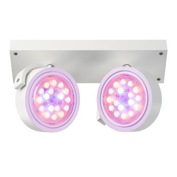 KALU, Wand- und Deckenleuchte, zweiflammig, QPAR111, rund, weiß matt, max. 150 W