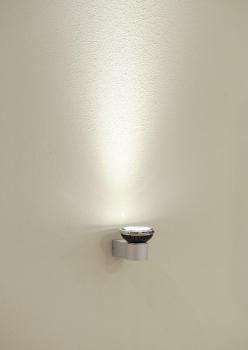 PURI, Wand- und Deckenleuchte, einflammig, QPAR51, weiß matt, max. 50 W, mit Dekoring